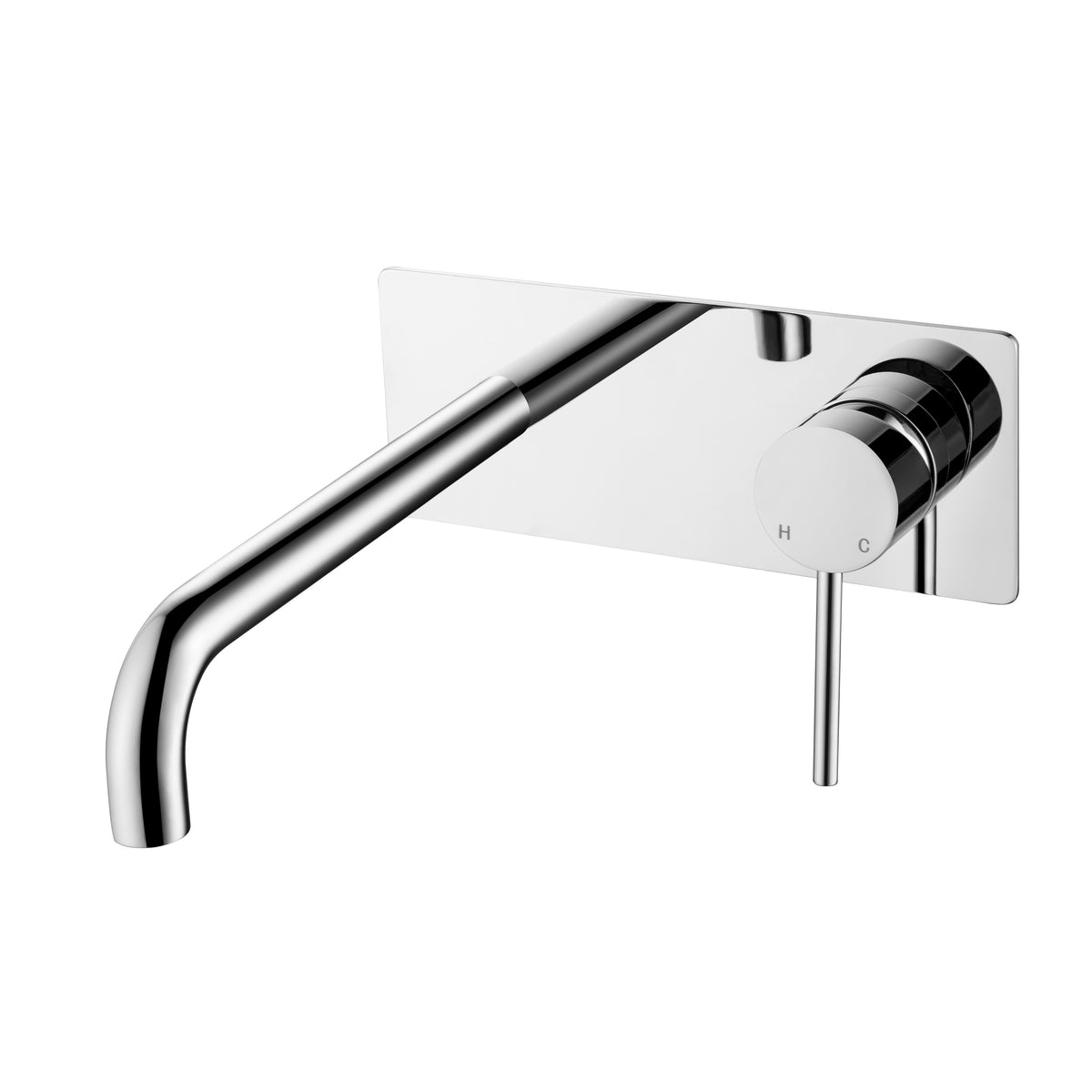 Elke Wall Mixer Curved Plate Chrome