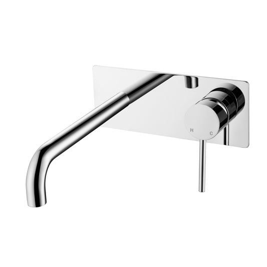 Elke Wall Mixer Curved Plate Chrome