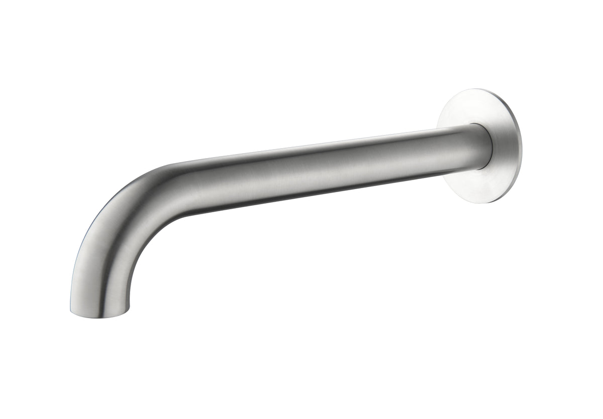 Elke Bath Spout Curved Brushed Nickel