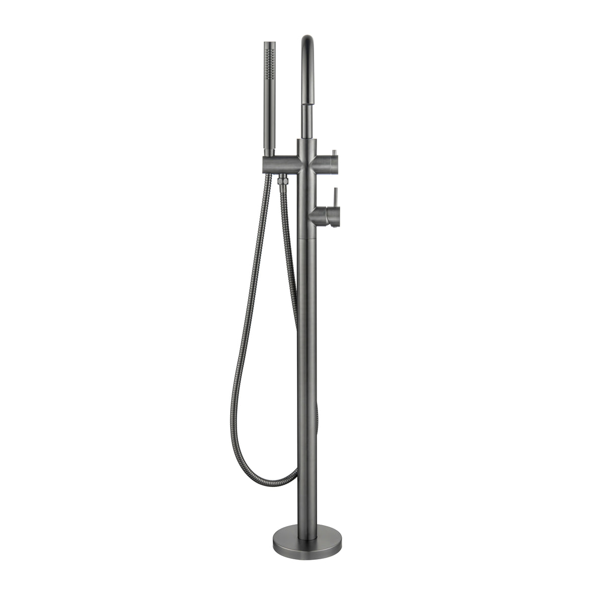 Elke Bath Filler with Hand Shower Gunmetal